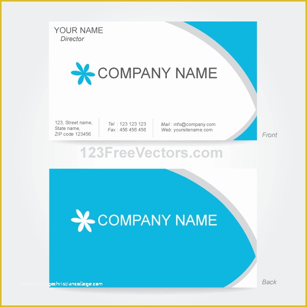 Business Card Website Template Free Of Vector Business Card Design Template