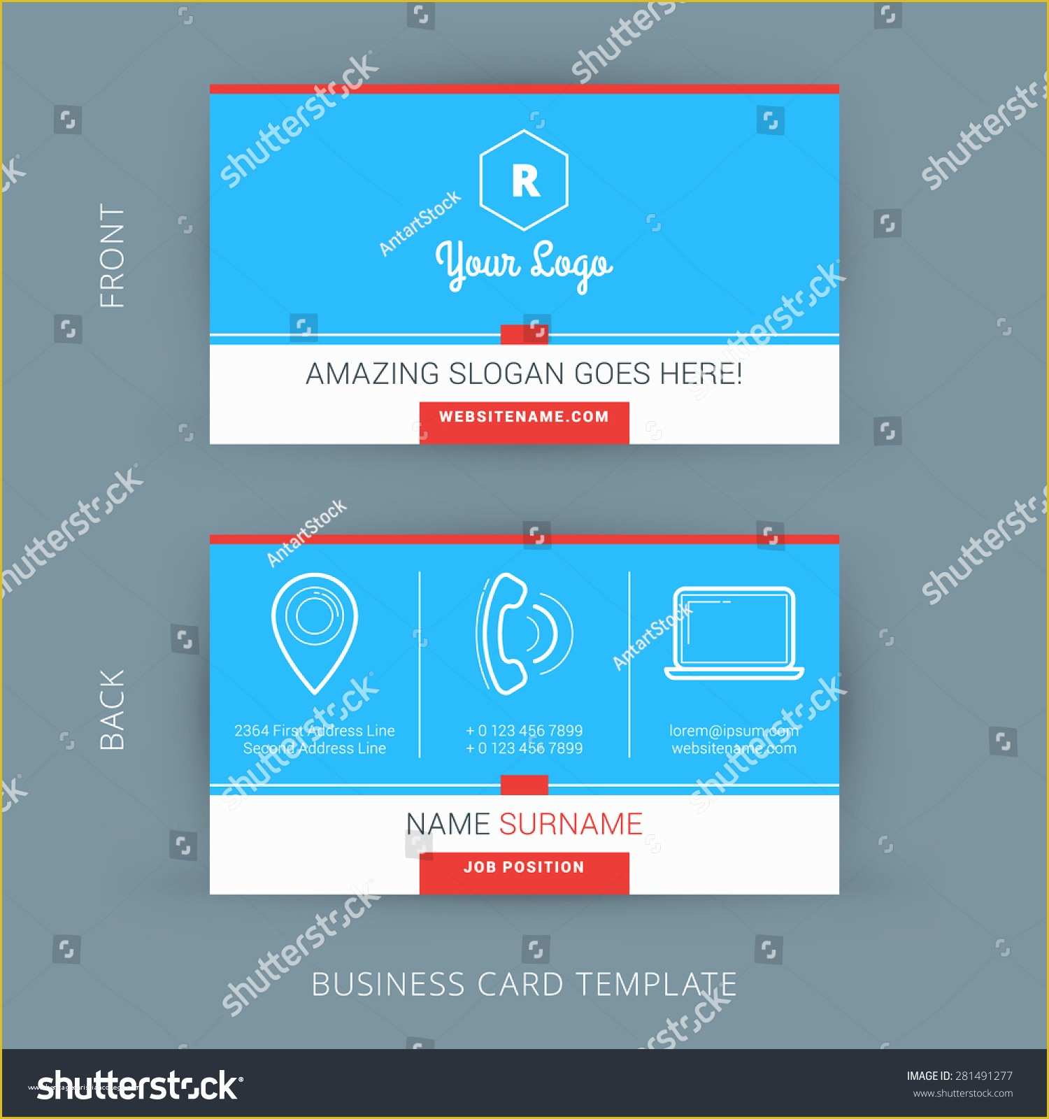 Business Card Website Template Free Of Website Business Card Template Business Card Design