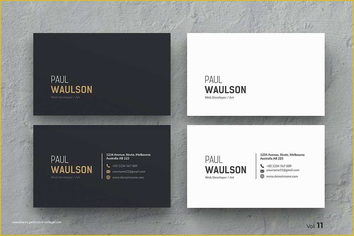 Business Cards with Photo Templates Free Of Business Card Business Card Templates Creative Market