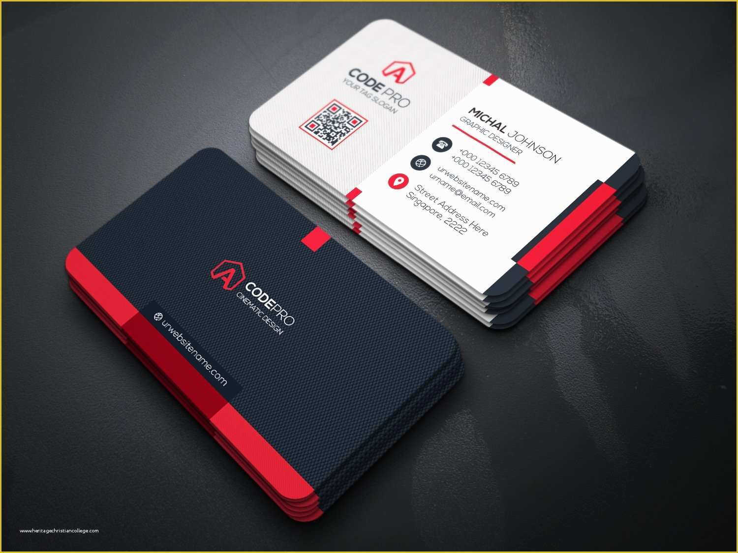 Business Cards with Photo Templates Free Of Business Card Business Card Templates Creative Market