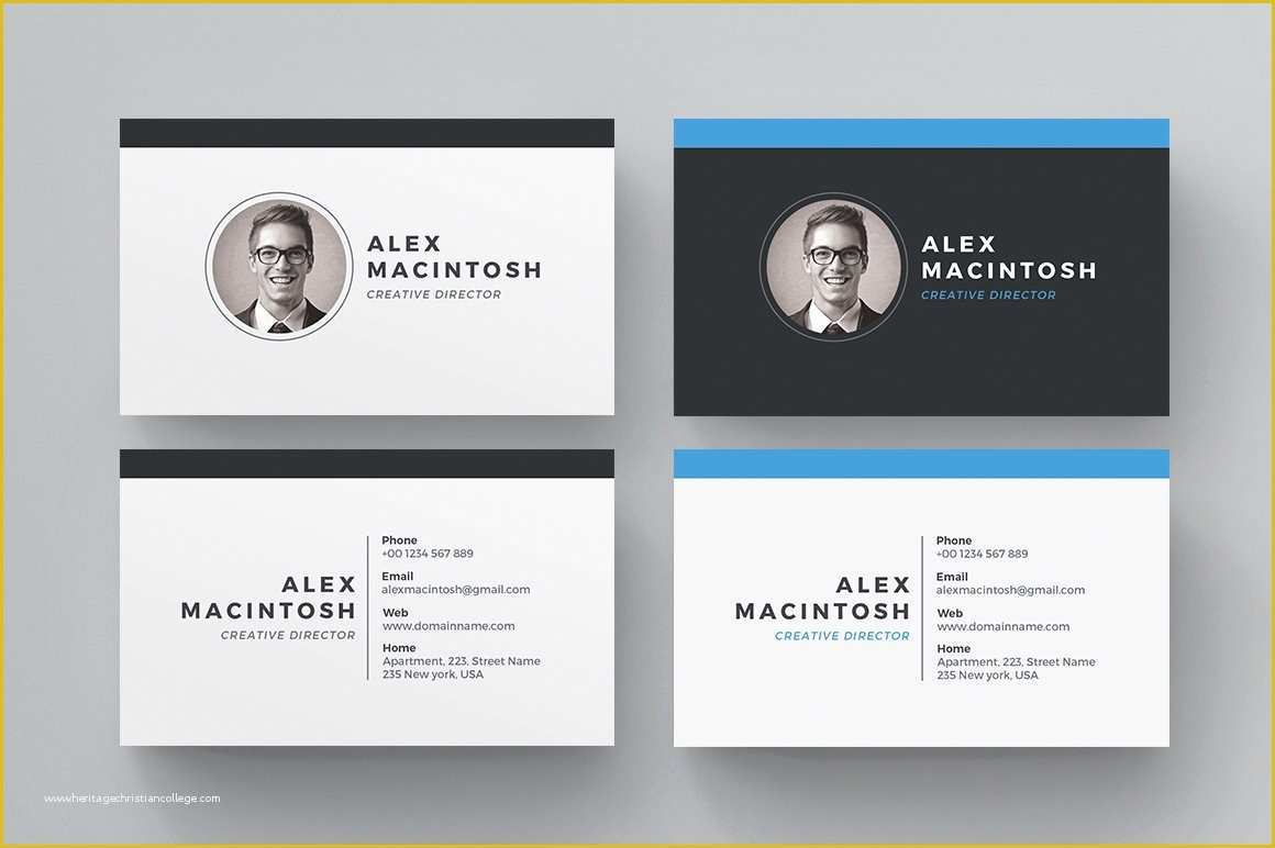 Business Cards with Photo Templates Free Of Business Card Business Card Templates Creative Market