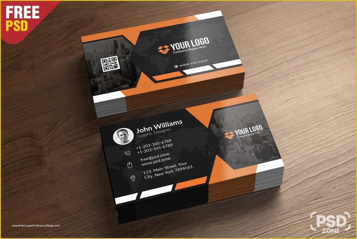 Business Cards with Photo Templates Free Of Free Business Card Template Download Psd