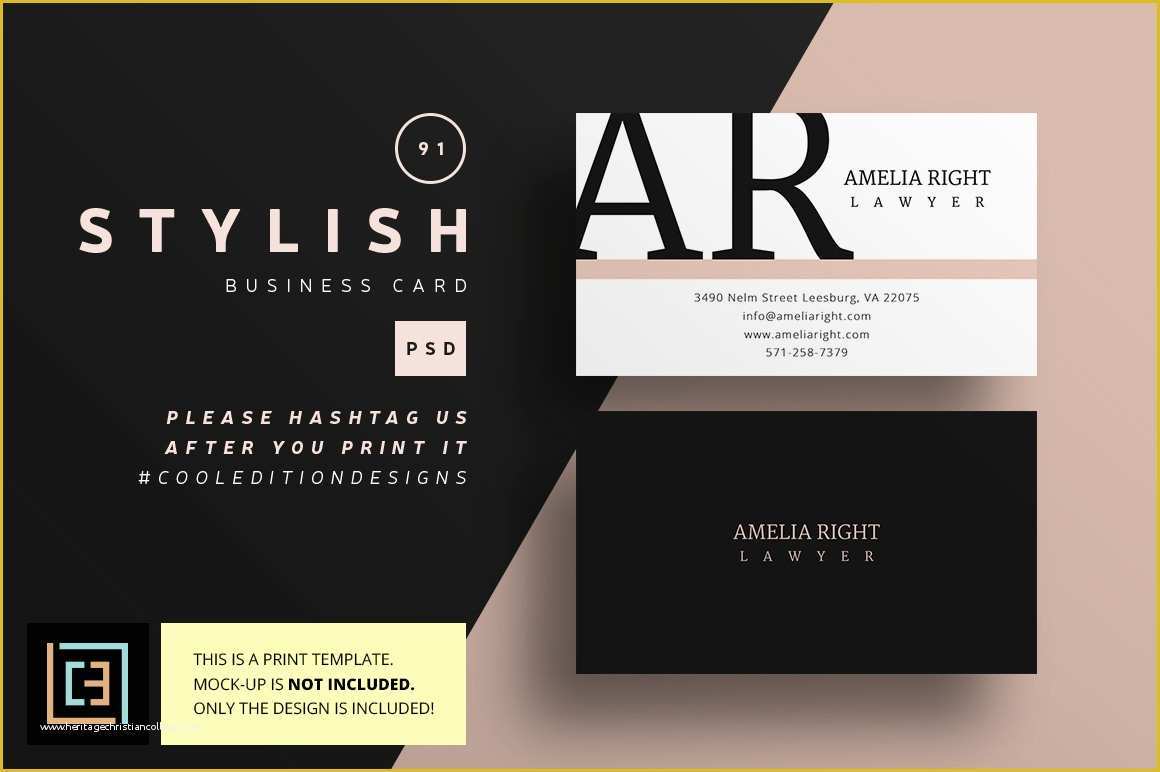 Business Cards with Photo Templates Free Of Stylish Business Card 91 Business Card Templates On