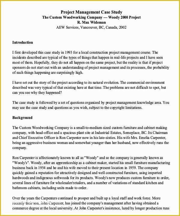 Business Case Study Template Free Of 10 Case Study Examples