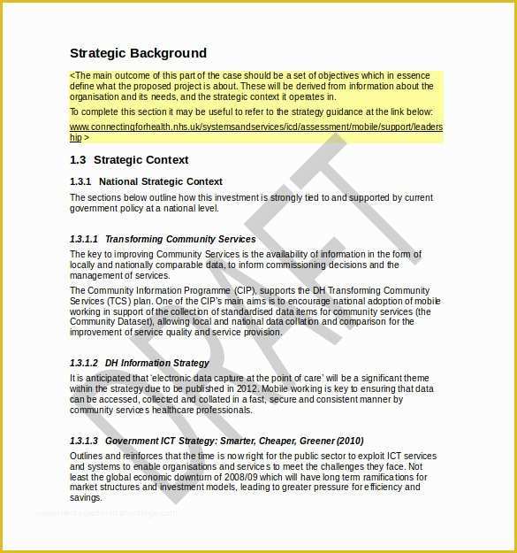 Business Case Study Template Free Of 13 Business Case Templates Pdf Doc