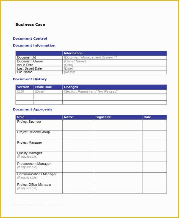 Business Case Study Template Free Of Business Case Template