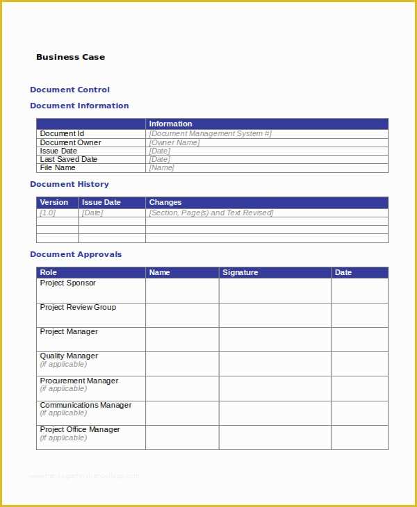 Business Case Study Template Free Of Business Case Template