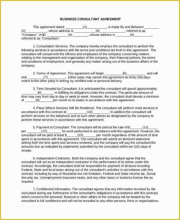 Business Contract Template Free Of Business Contract Sample