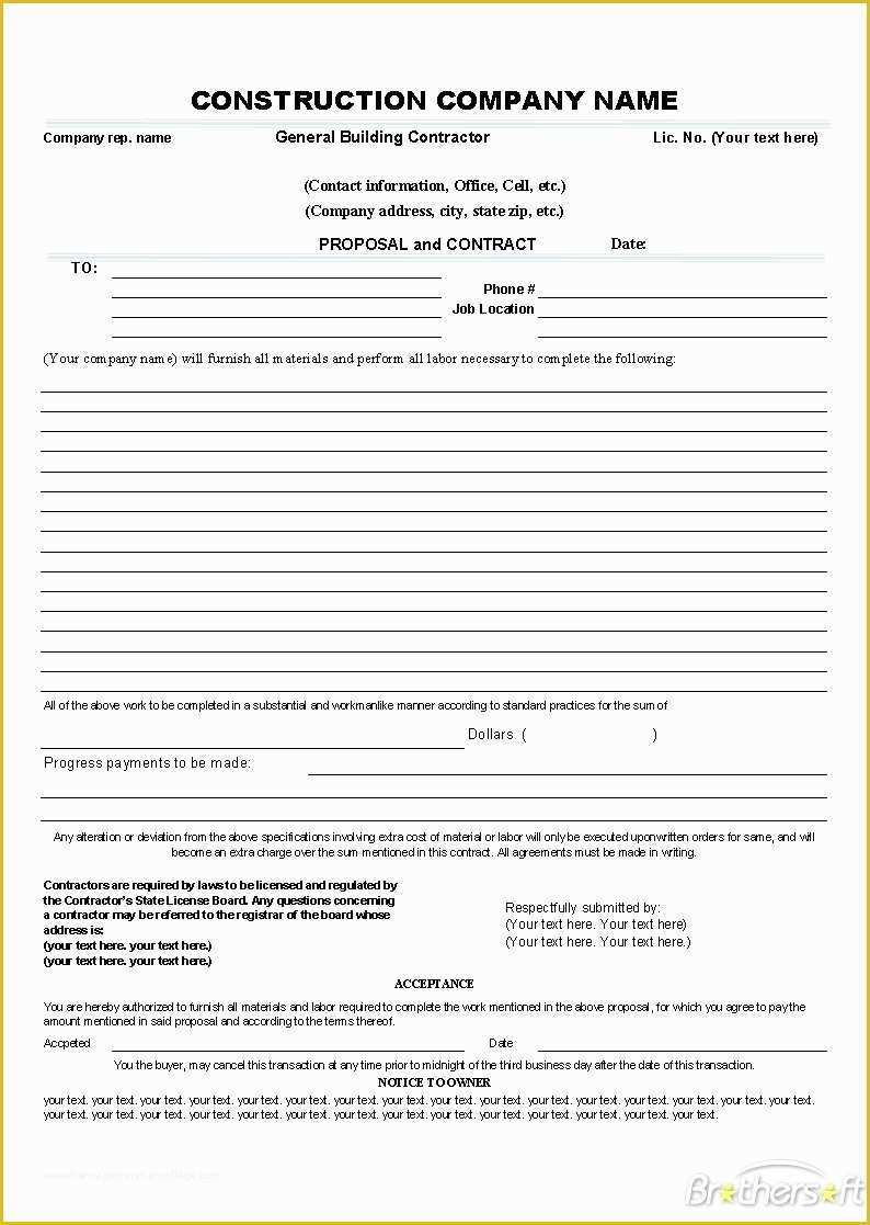 Business Contract Template Free Of Download Free Proposal and Contract Template Proposal and