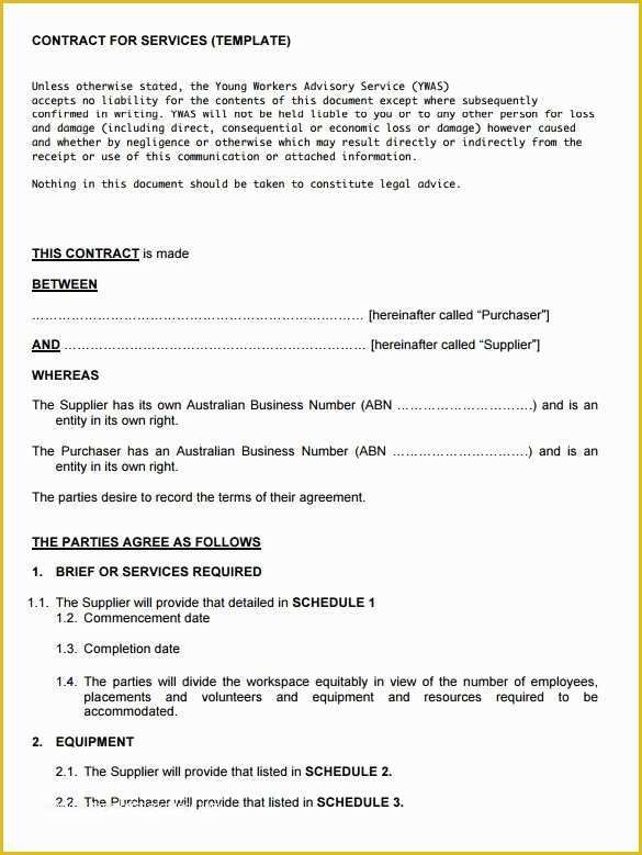 Business Contract Template Free Of Service Contract Template 8 Free Word Pdf Documents