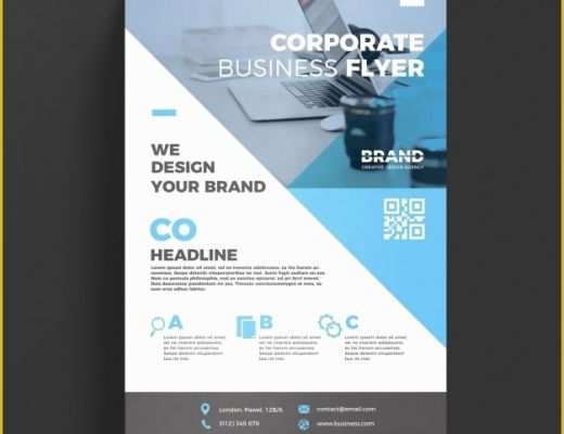 Business event Flyer Templates Free Of Blue Corporate Business Flyer Template Psd File