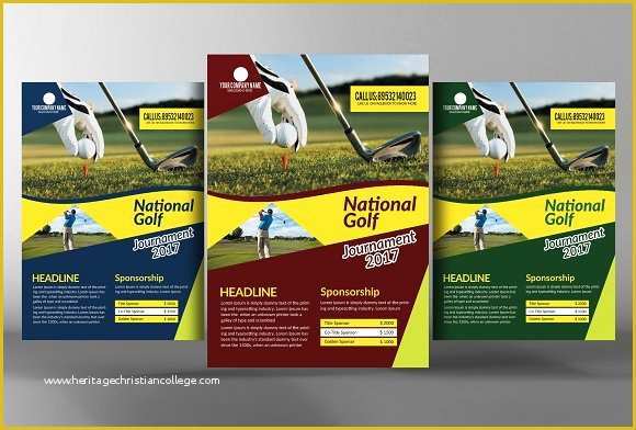 Business event Flyer Templates Free Of Golf event Flyer Template Flyer Templates Creative Market
