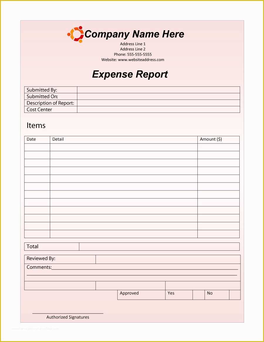 Business Expense Report Template Free Of 40 Expense Report Templates to Help You Save Money