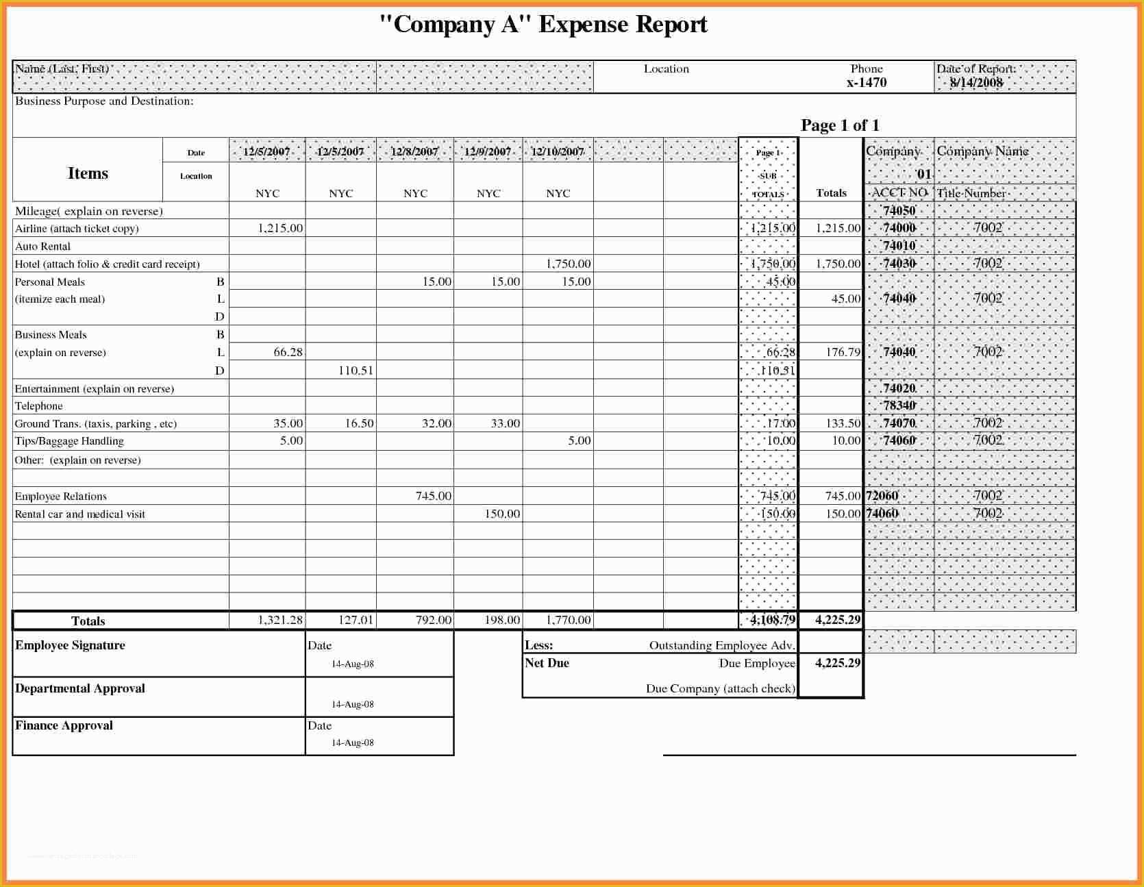 Business Expense Report Template Free Of 8 Business Travel Expense Report Template