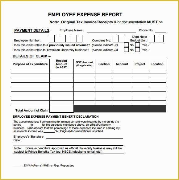 Business Expense Report Template Free Of 9 Expense Report Templates – Free Samples Examples