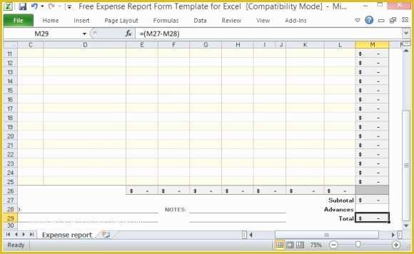 Business Expense Report Template Free Of Free Expense Report form Template for Excel