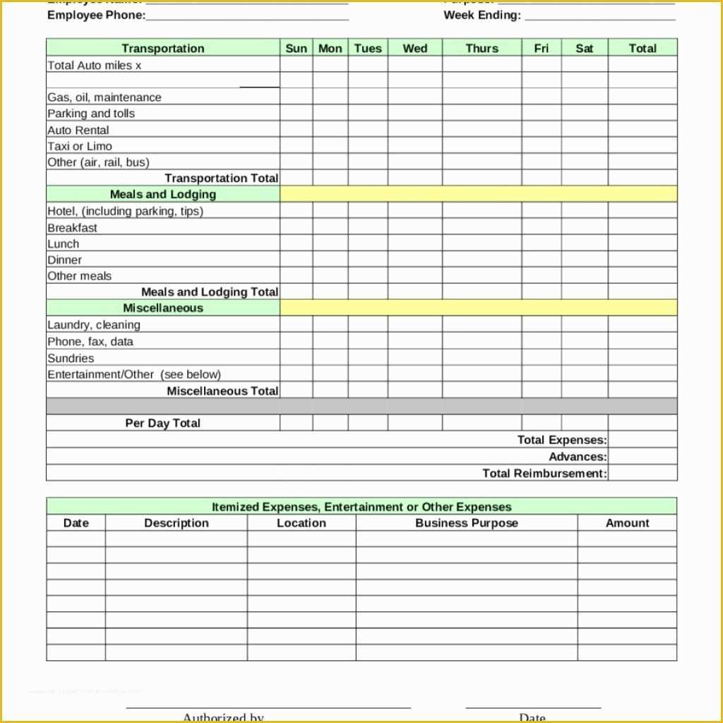 Business Expense Report Template Free Of Small Business Expense Report Template Excel