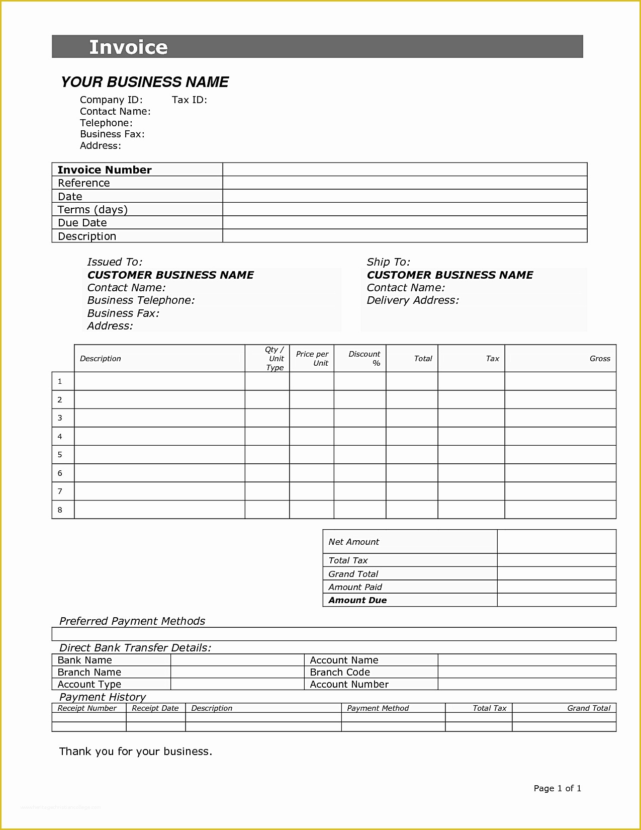 Business Invoice Template Free Of Business Invoice Template Mughals