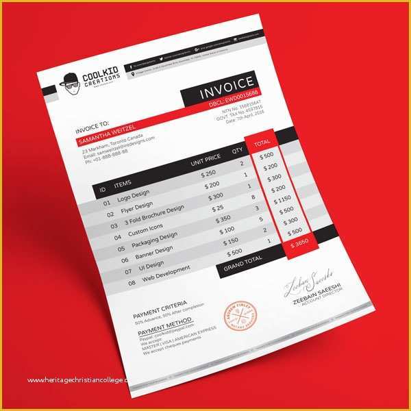 Business Invoice Template Free Of top 10 Best Free Professional Invoice Template Designs In