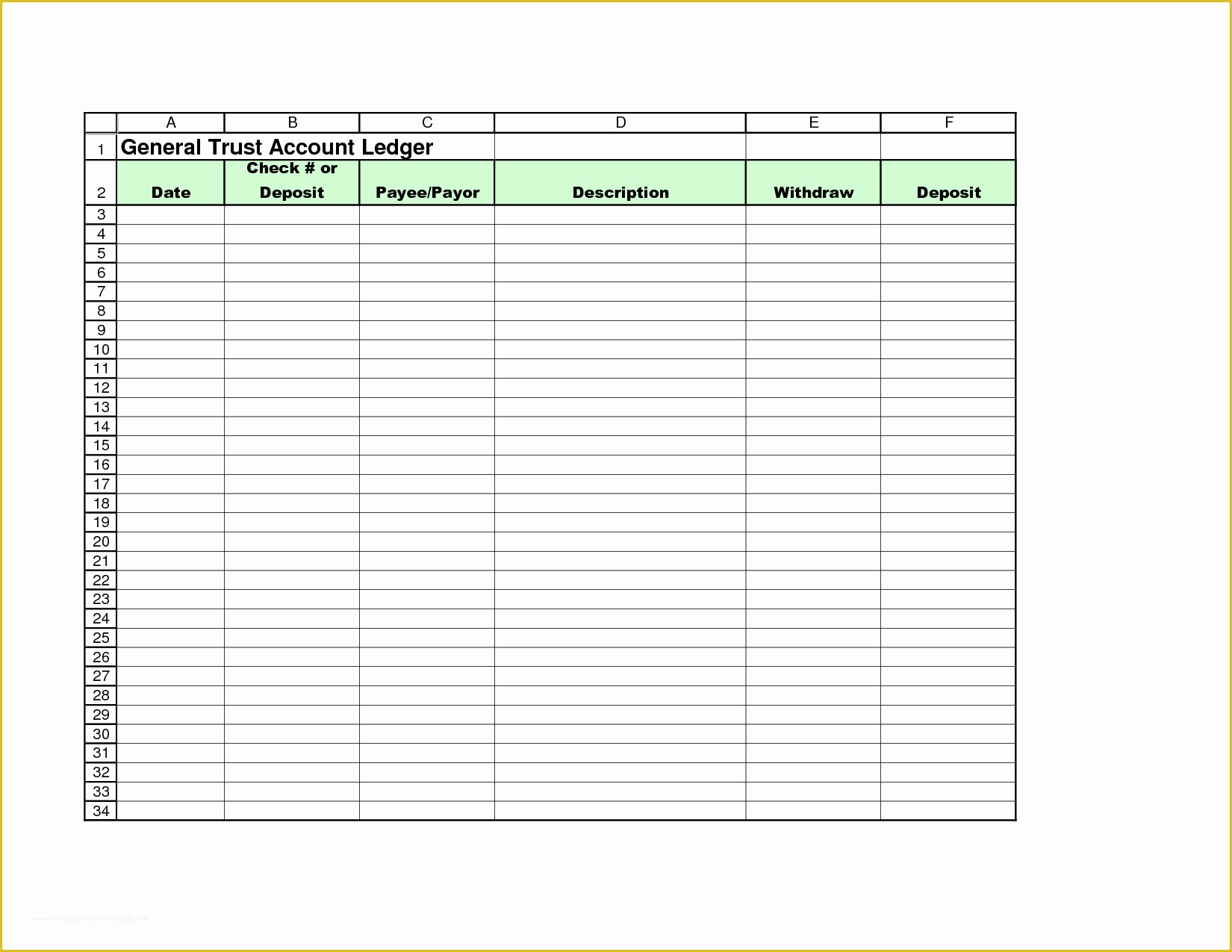 Business Ledger Template Excel Free Of 5 Best Of Free Printable Ledger Balance Sheet