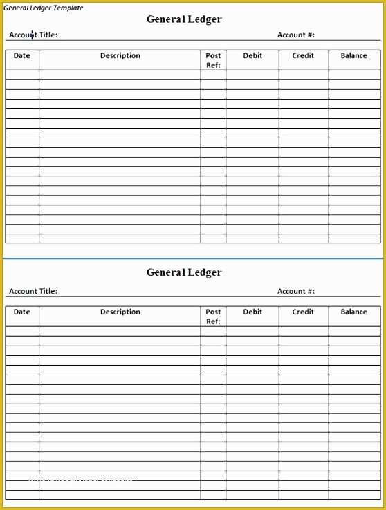 Business Ledger Template Excel Free Of 5 Excel General Ledger Templates