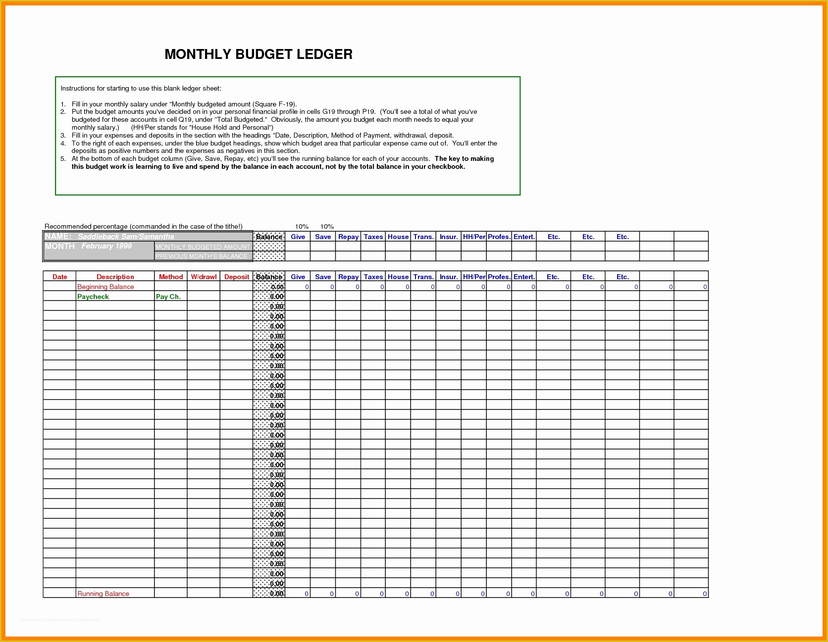 Business Ledger Template Excel Free Of 5 Ledger Sheet Template Excel