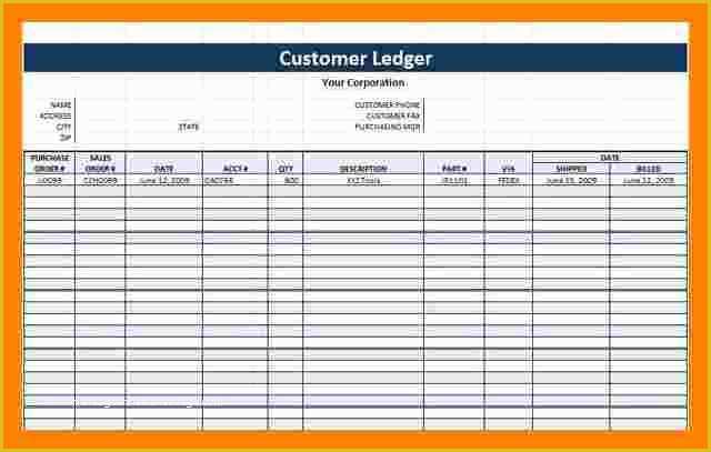 Business Ledger Template Excel Free Of 7 Printable General Ledger