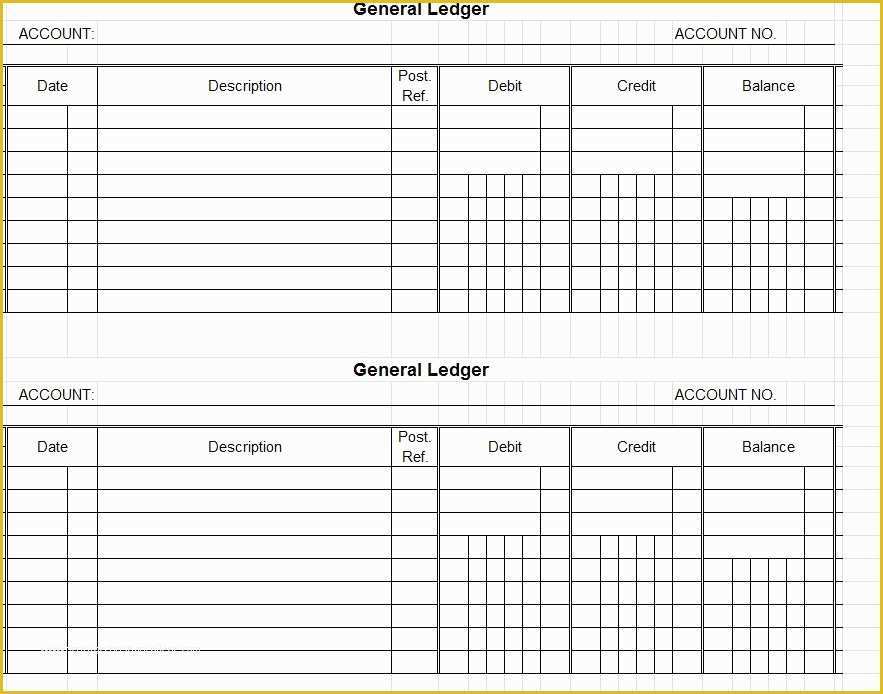 Business Ledger Template Excel Free Of Accounting Ledger Template