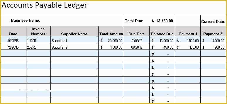 Business Ledger Template Excel Free Of Free Accounting Templates In Excel