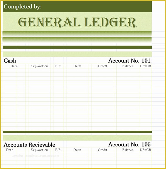 Business Ledger Template Excel Free Of General Ledger Template Girl Scout