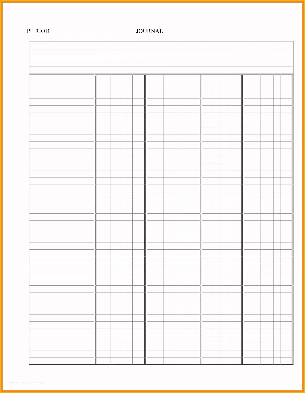 Business Ledger Template Free Of 8 Blank Accounting Ledger