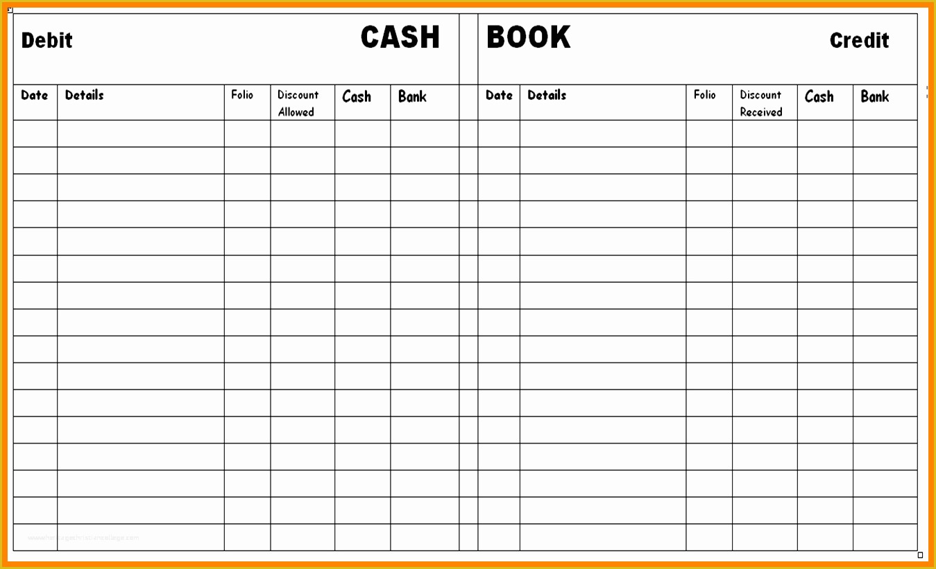 Business Ledger Template Free Of 8 Free Printable Accounting Ledger