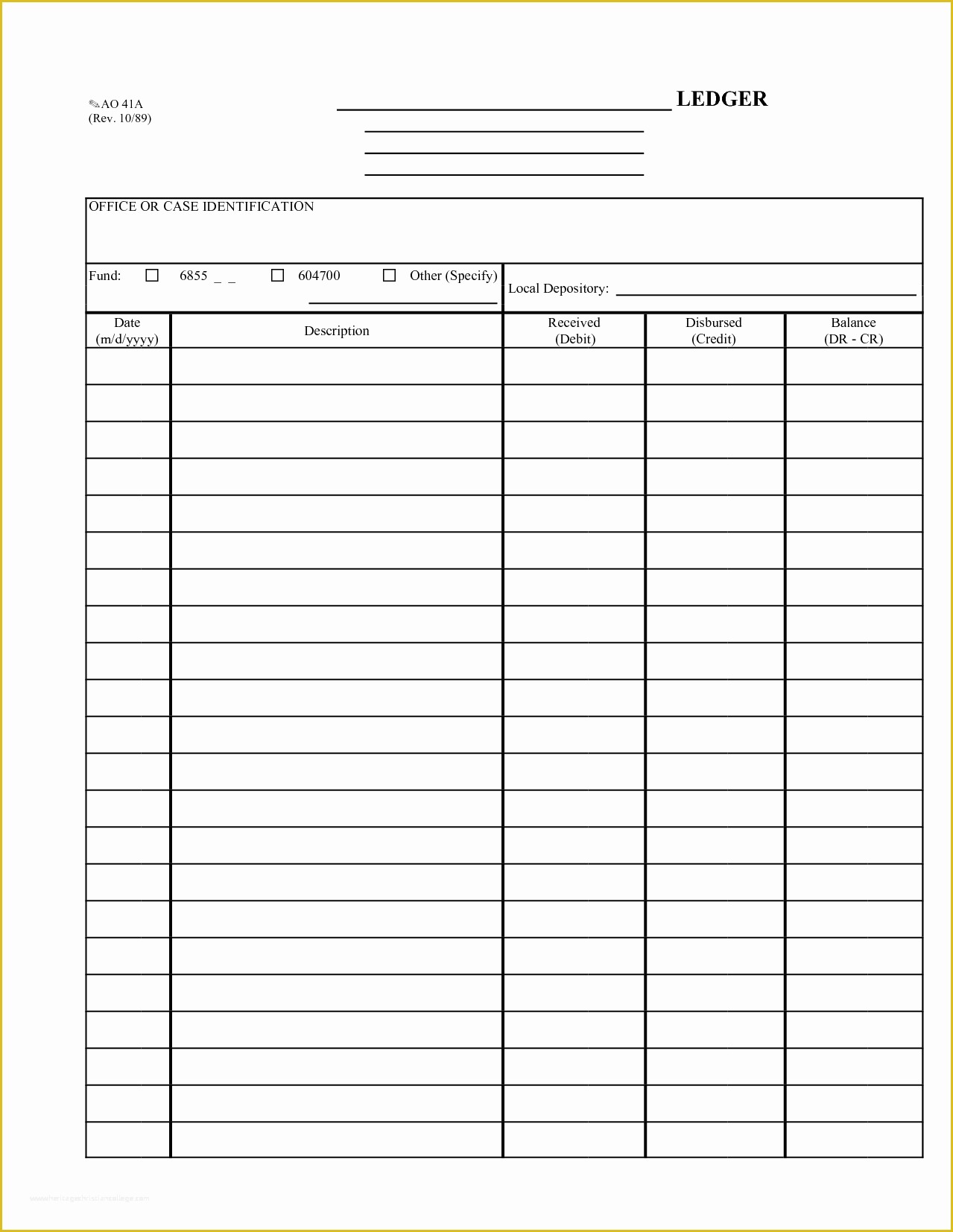 Business Ledger Template Free Of 8 Printable Ledger Bookletemplate