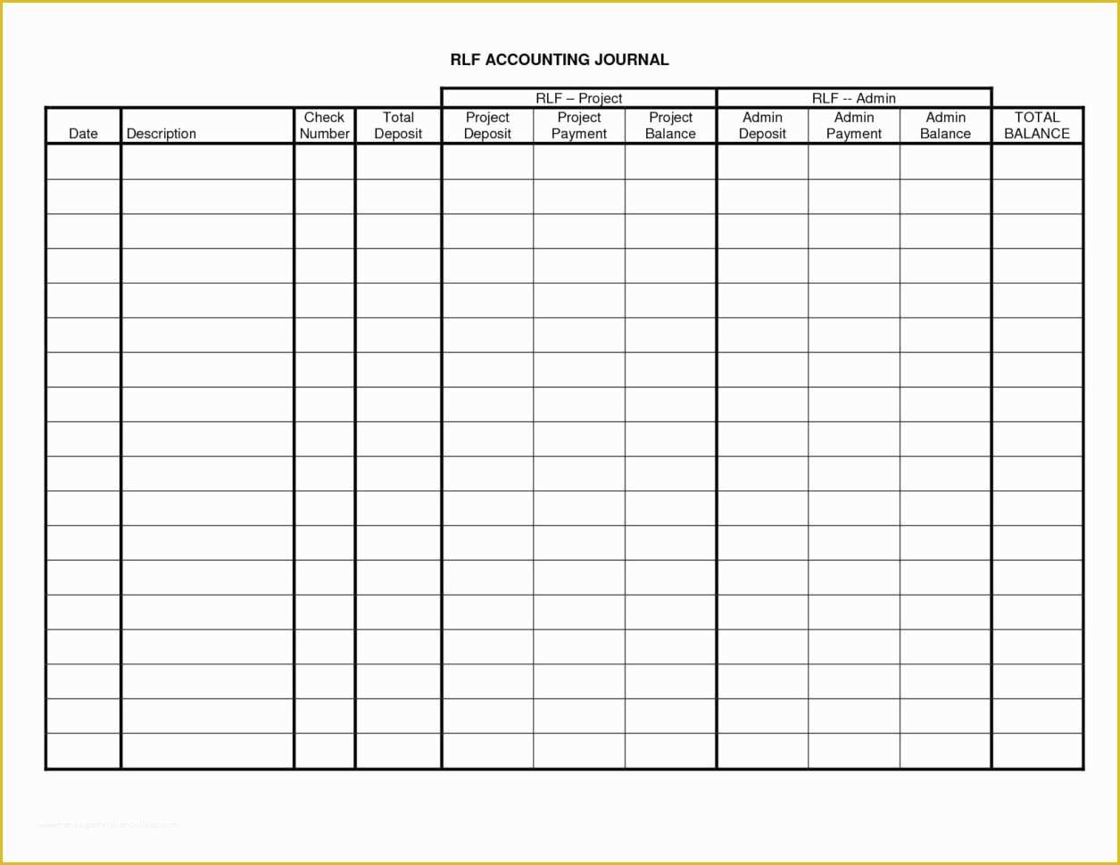 Business Ledger Template Free Of Accounting Ledger Book Template Free Bookkeeping