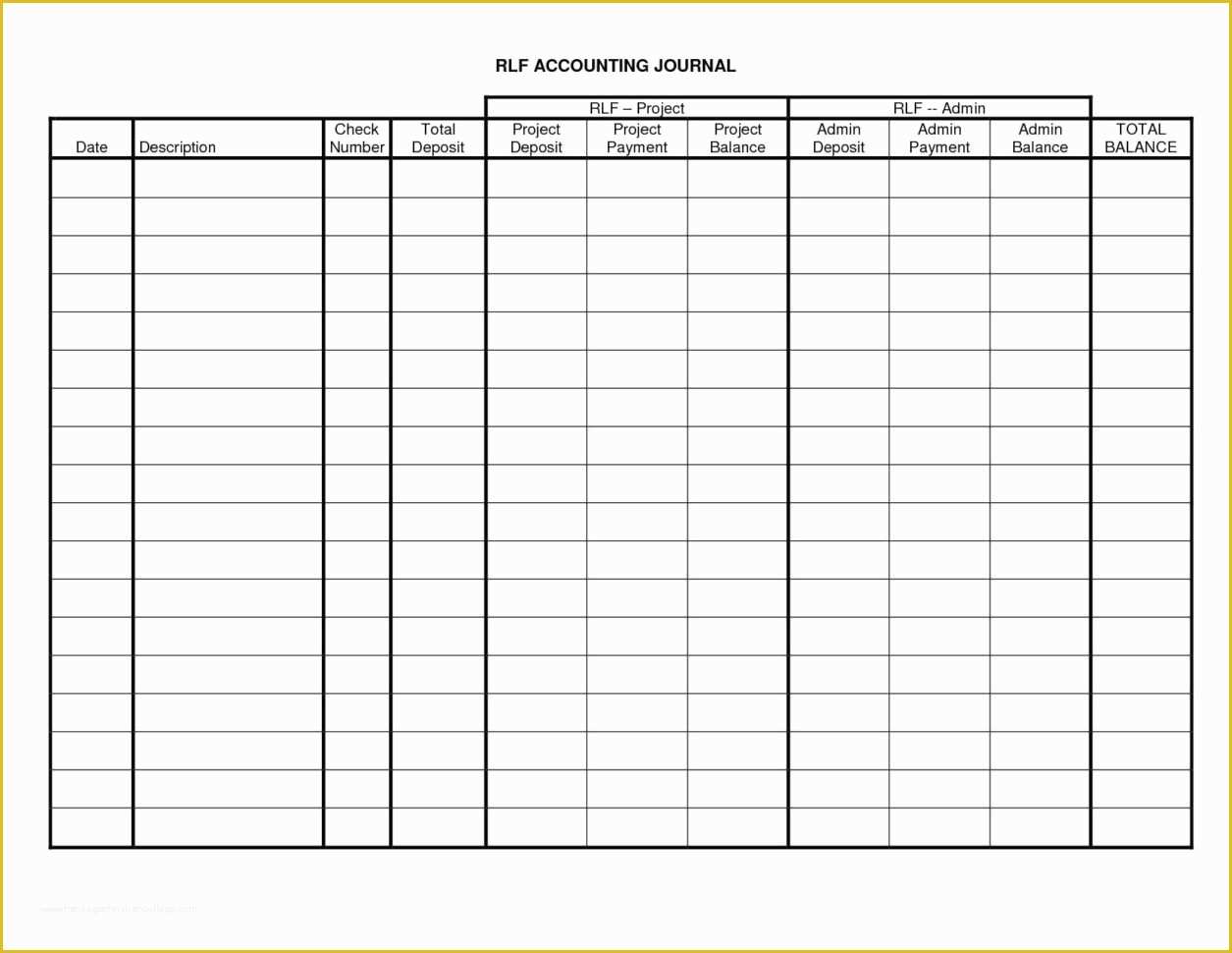 Business Ledger Template Free Of Accounting Ledger Book Template Free Bookkeeping