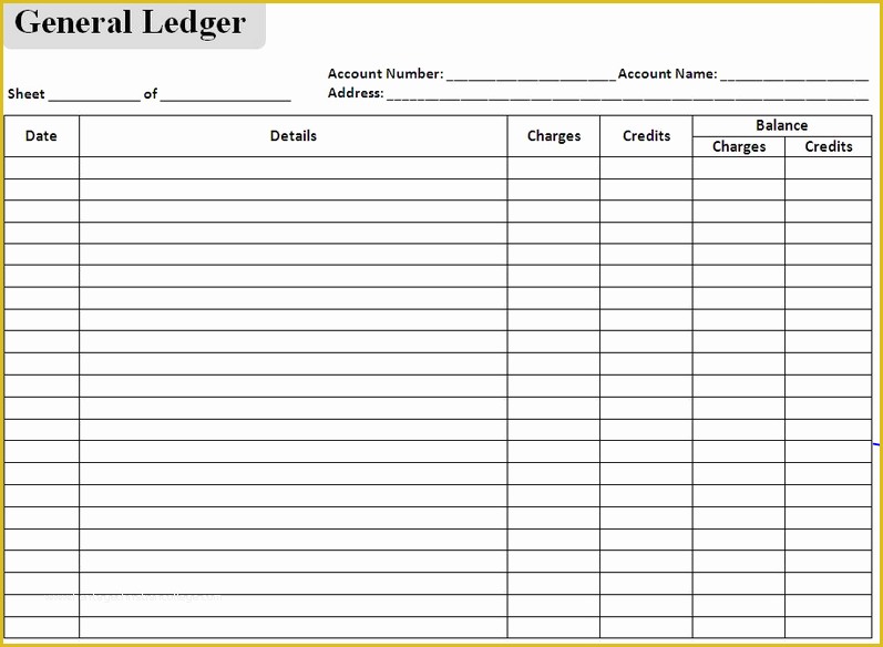 Business Ledger Template Free Of Excel Accounting Templates General Ledger Spreadsheet