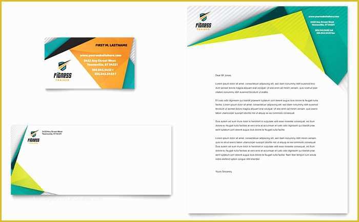Business Logo Templates Free Download Of Fitness Trainer Business Card & Letterhead Template Design