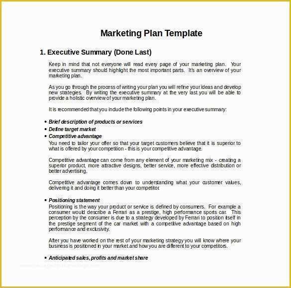 Business Marketing Plan Template Free Of 18 Marketing Plan Templates Free Word Pdf Excel Ppt