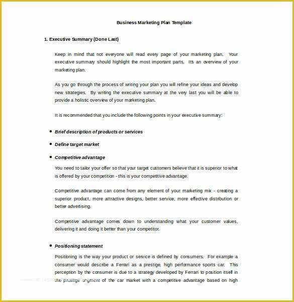Business Marketing Plan Template Free Of 33 Word Marketing Plan Templates Free Download