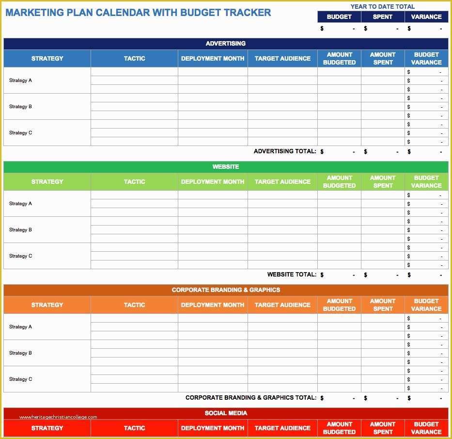Business Marketing Plan Template Free Of 9 Free Marketing Calendar Templates for Excel Smartsheet