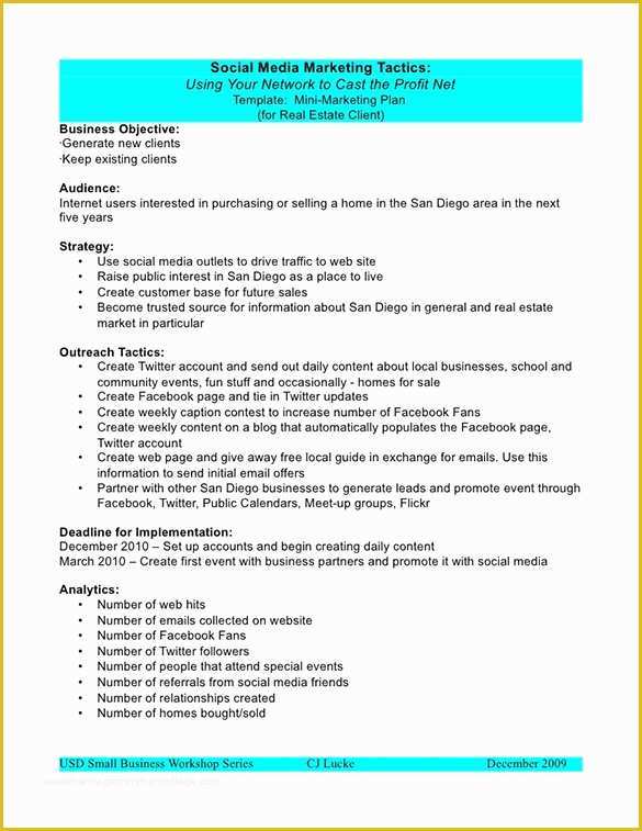 Business Marketing Plan Template Free Of Marketing Plan Outline Template 13 Free Sample Example