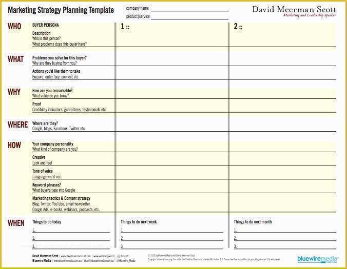 Business Marketing Plan Template Free Of Marketing Strategy Template