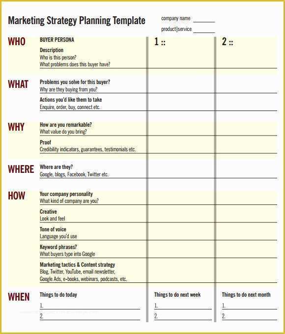 Business Marketing Plan Template Free Of Sample Marketing Business Plan Template 7 Free