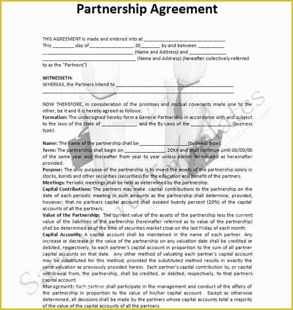 Business Partnership Agreement Template Free Of 7 Best Of Business Partnership Agreement Template
