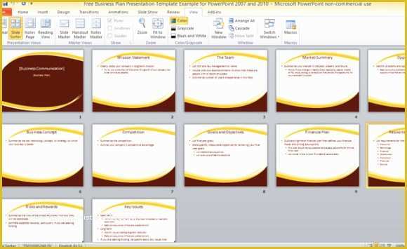 Business Plan Powerpoint Template Free Of Free Business Plan Presentation Template for Powerpoint