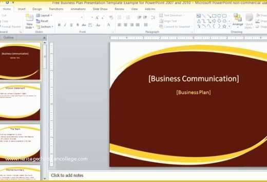 Business Plan Powerpoint Template Free Of Free Business Plan Presentation Template for Powerpoint