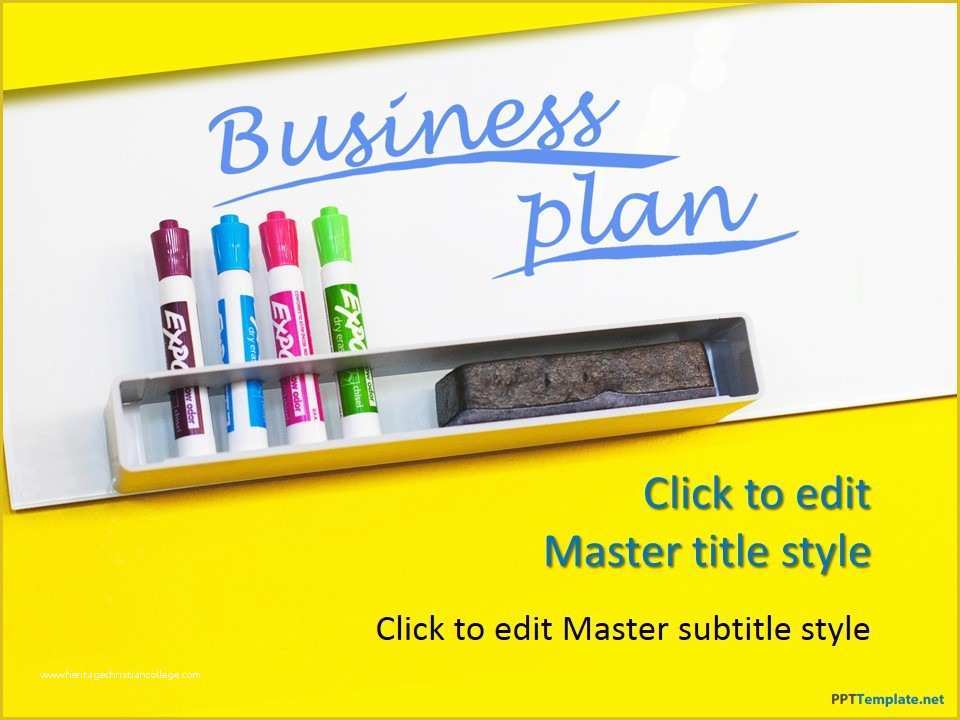 Business Plan Powerpoint Template Free Of Free Business Plan Yellow Ppt Template