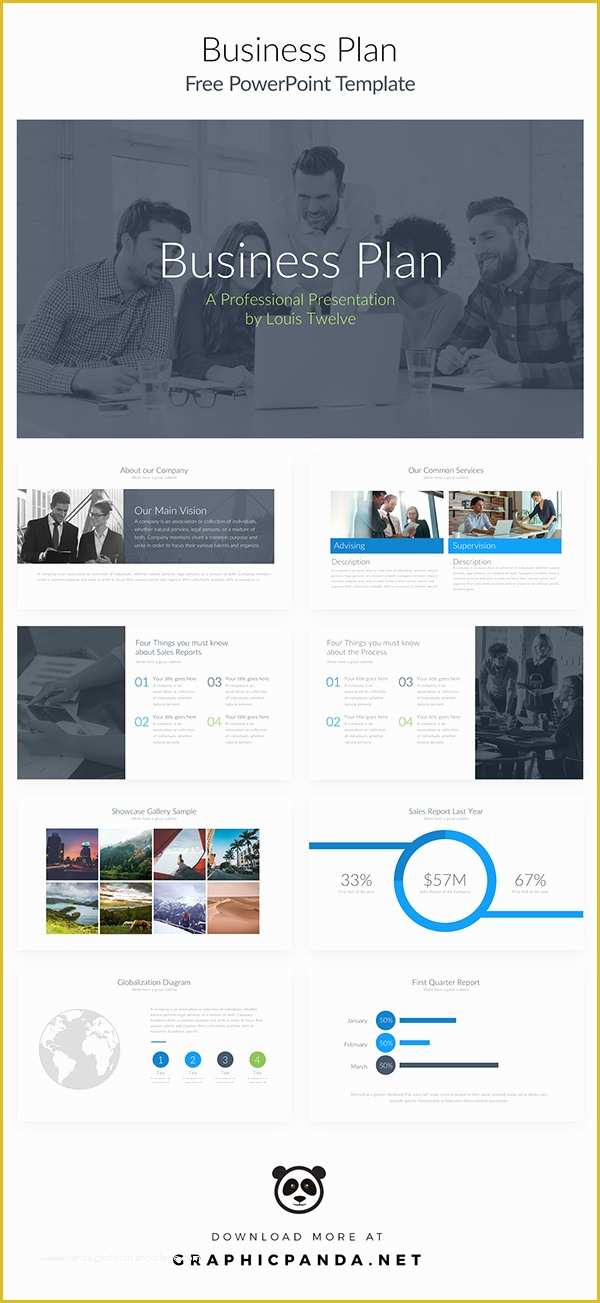 Business Plan Ppt Template Free Of Free Powerpoint Template Business Plan On Behance