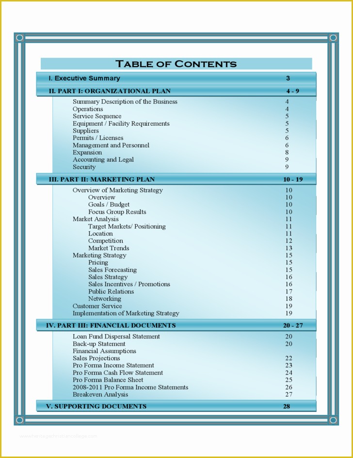 Business Plan Template Free Download Of Blank Restaurant Business Plan 