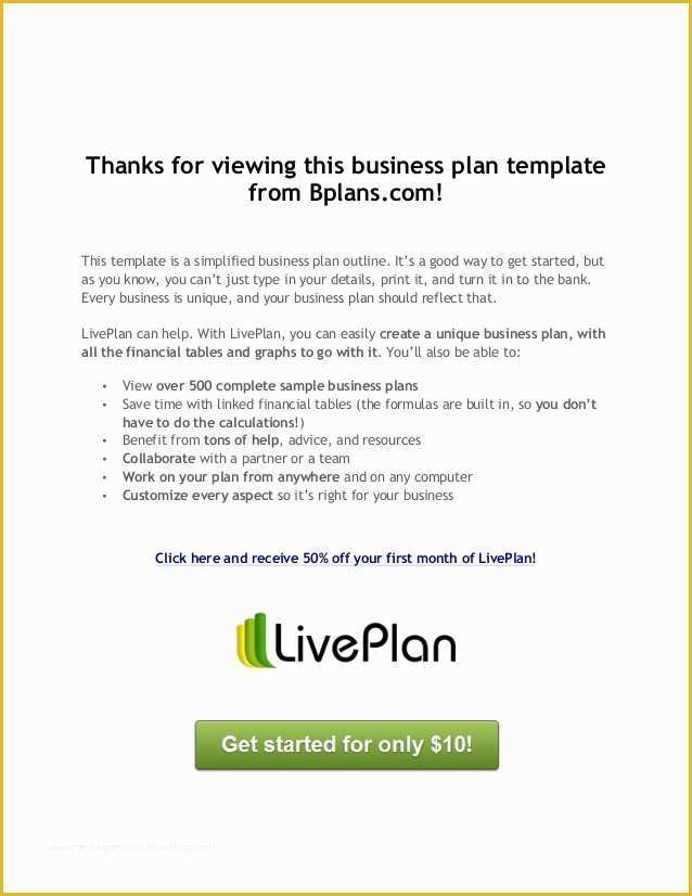 Business Plan Template Free Download Of Business Plan Template Free Download On Bplans